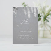 Branches Argent Willow Tree Mariage Cartes RSVP (Debout devant)