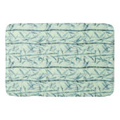 Branches bamboe, wit, groen, bladeren, bamboe badmat (Voorkant)