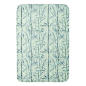 Branches bamboe, wit, groen, bladeren, bamboe badmat (Voorkant Verticaal)