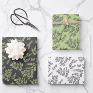 Branches & Bladeren Gift Wrap Papieren Blad Set va Inpakpapier Vel