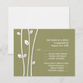 Branches Blanches Feuillées Rsvp (Devant / Derrière)