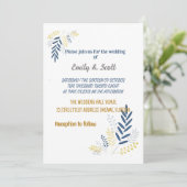 Branches bleu or Invitations de mariage (Debout devant)