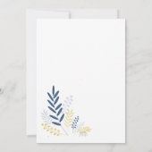 Branches bleu or Invitations de mariage (Dos)