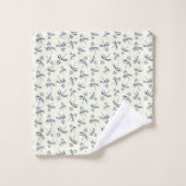 Branches bleues sur crème - motif sans soudure. (Gant de toilette)