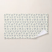 Branches bleues sur crème - motif sans soudure. (Serviette à main)