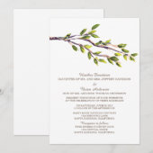 Branches brossées Invitation de mariage (Devant / Derrière)