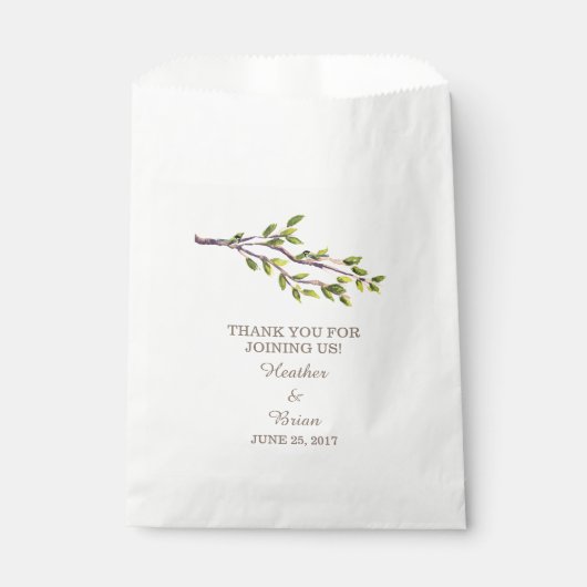 Branches brossées Mariage Favor Sacs (Devant)