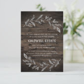 Branches courbées Carte de réception de mariage en (Debout devant)