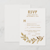 Branches courbes | Carte RSVP de choix du menu Gol (Devant / Derrière)