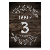 Branches courbes | Numéro de table en bois (Par défaut)