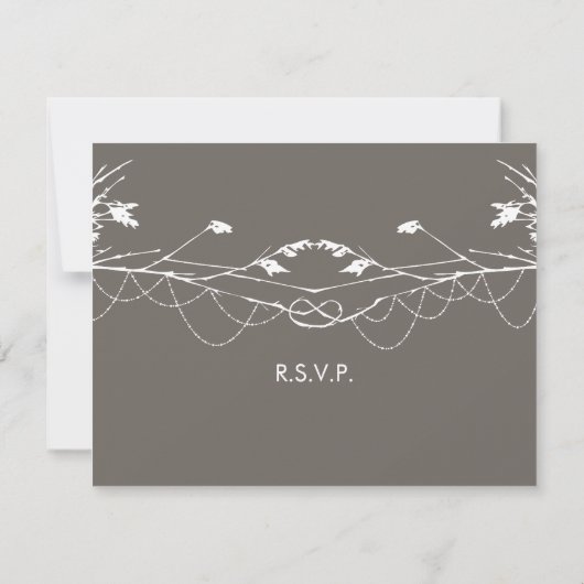 Branches d'amour noué Mariage Carte RSVP (Dos)