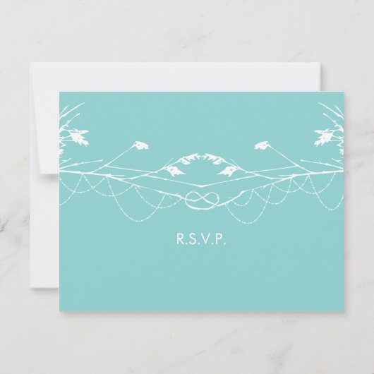 Branches d'amour noué Mariage Carte RSVP (Dos)