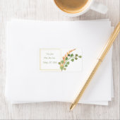 Branches d'aquarelle Étiquette de adresse. (En situation)