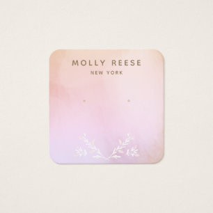 Branches d'aquarelle rose portant un coin arrondi