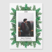 Branches d'arbre de Noël Photo Carte magnétique (Devant)