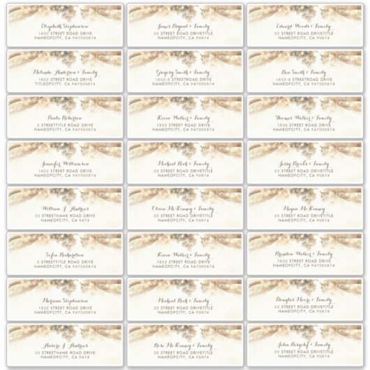 Branches d'arbre Étiquettes de adresse individuels (Devant)