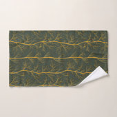 Branches d'arbre graphiques dorées modernes (Serviette à main)