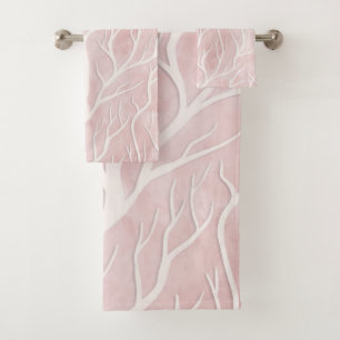 Branches d'arbre rose et crème