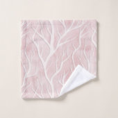 Branches d'arbre rose et crème (Gant de toilette)