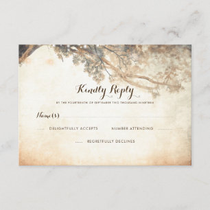 Branches d'arbre rustique Mariage extérieur RSVP