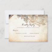 Branches d'arbre rustique Mariage extérieur RSVP (Devant)