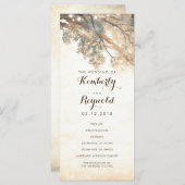 Branches d'arbre rustique Programmes de mariage ex (Devant / Derrière)