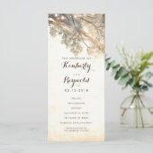 Branches d'arbre rustique Programmes de mariage ex (Debout devant)