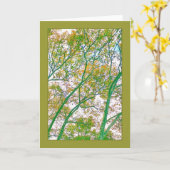 Branches d'automne Abstraite carte de voeux vierge (Fleur jaune)