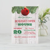 Branches de bois et de pin blanc Invitation de vac (Debout devant)