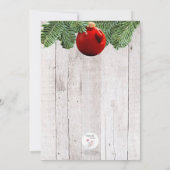 Branches de bois et de pin blanc Invitation de vac (Dos)