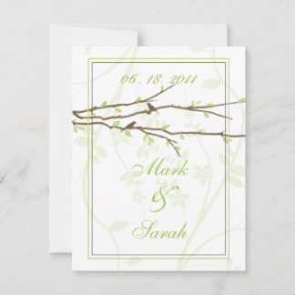 Branches de boudin avec oiseaux Blanc 7 vert RSVP