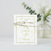 Branches de boudin avec oiseaux Blanc 7 vert RSVP (Debout devant)