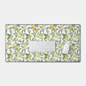 Branches de citron avec fleurs et fruits sur blanc (Clavier et souris)