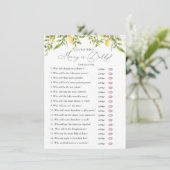 Branches de citron Devinez Qui Douche Carte De Jeu (Debout devant)