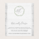 Branches de feuilles botaniques et de bois rustiqu (Inside Unfolded)