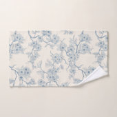Branches de fleurs de cerisier en bleu et blanc ca (Serviette à main)