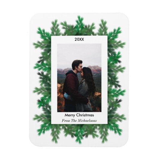 Branches de l'arbre de Noël Magnet photo (Vertical)