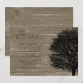 Branches de l'arbre du pays Invitations de mariage (Devant / Derrière)