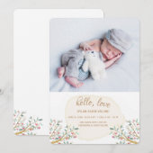 Branches de Love Photo Faire-part de naissance (Devant / Derrière)