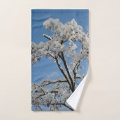 Branches de neige #1 #hiver #mur #art (Serviette à main)