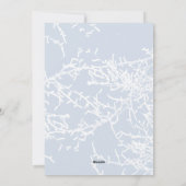 Branches de neige bleu et blanc Carte photo de vac (Dos)