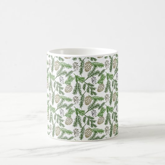 Branches de pin Café Mug (Centre)