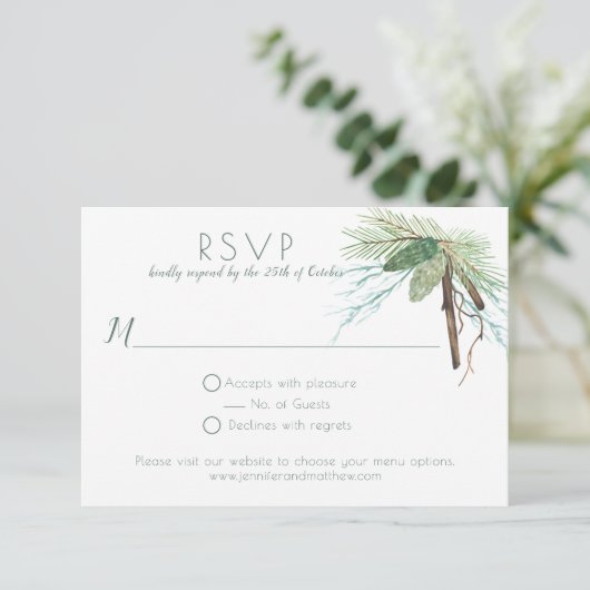 Branches de pin d'hiver rustique Vins RSVP (Debout devant)