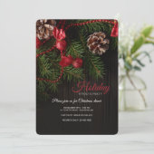 Branches de pin et cônes de pin Invitation (Debout devant)