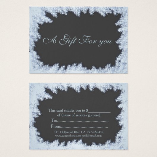 branches de pin gelé Noël/vacances (Devant & derrière)