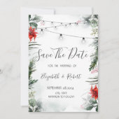 Branches de pin,Poinsettia Save The Date (Devant)