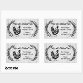 Branches de poule Étiquette classique de carton d' (Feuille)