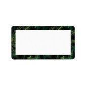 Branches de vacances Étiquette encadré blanc (Devant)