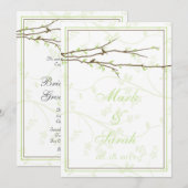 Branches d'élevage avec Invitation d'oiseaux (Devant / Derrière)