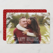 Branches d'hiver | Carte photo de vacances (Devant / Derrière)